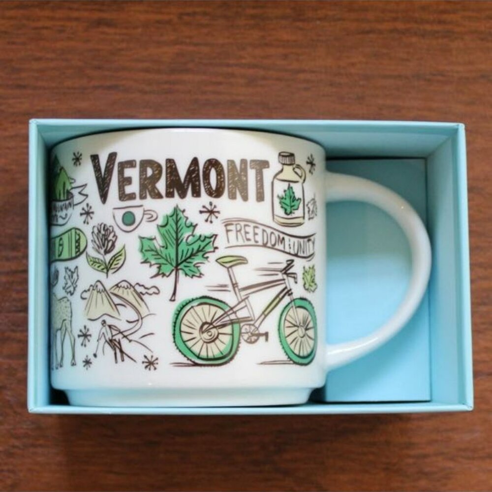 Starbucks VERMONT Coffee Mug, Been There Series – NEW in box, 14 oz